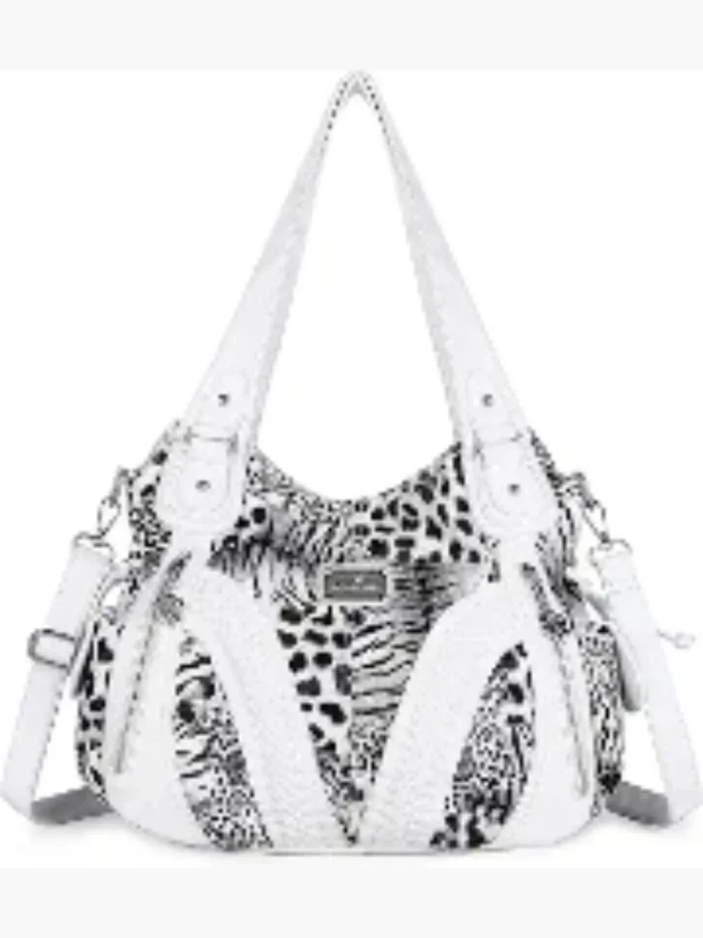 Washed PU Leather Tote Shoulder Bag Satchel Hobo Crossbody